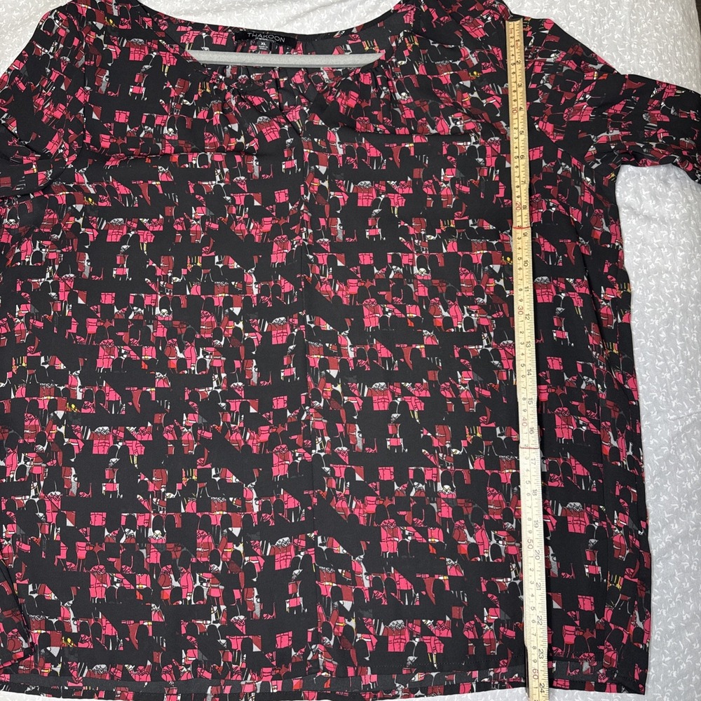 Thakoon DesigNation  XL Blouse Black Pink London Guards Print Designer - Picture 9 of 9